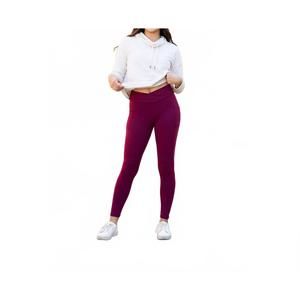 NEW JULIA ROSE molly crossover full length leggings with pockets in maroon